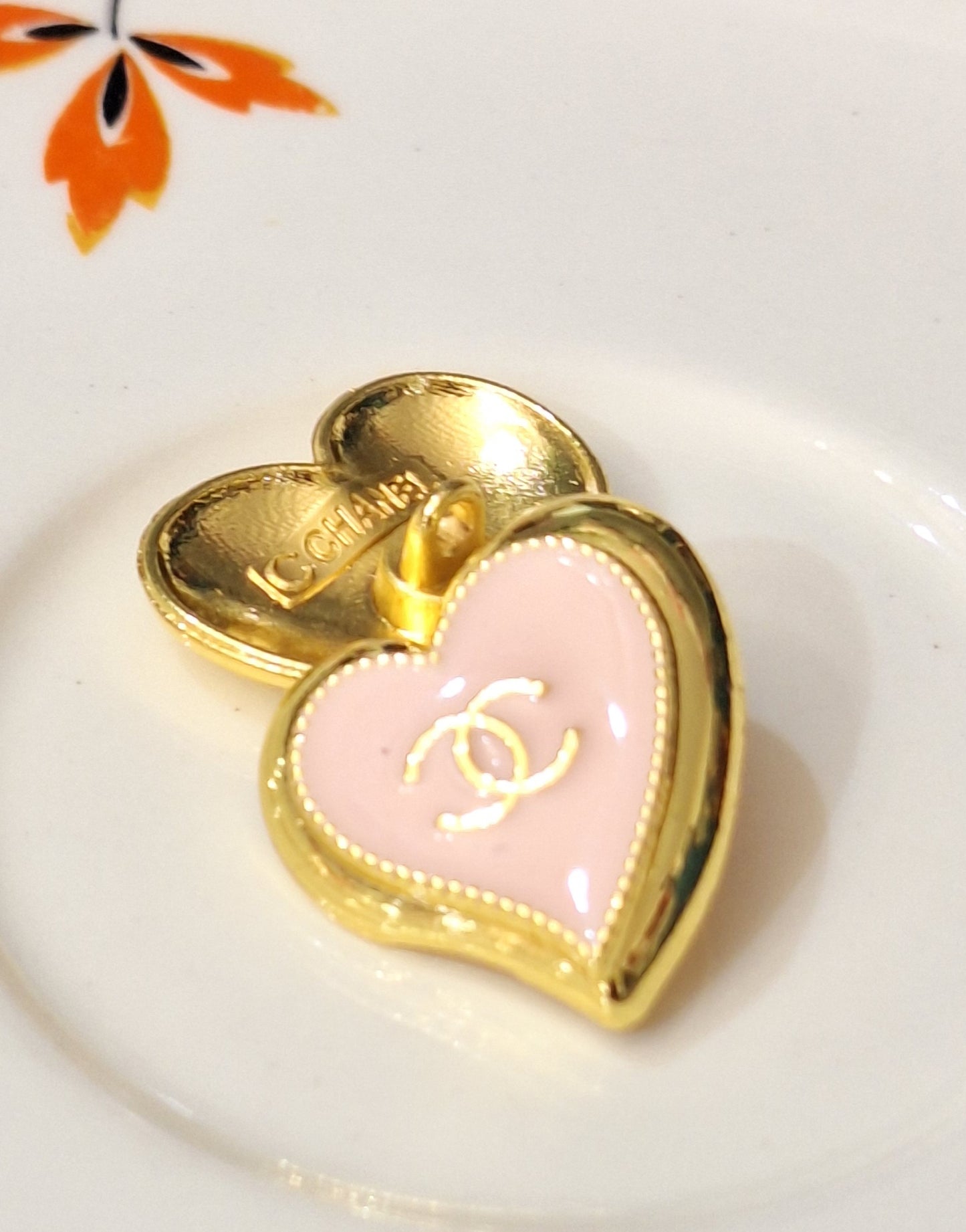 Buttons gold & pink 21/23 mm