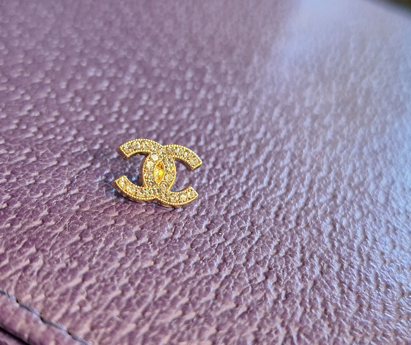 Buttons gold & rzircon 8/12 mm