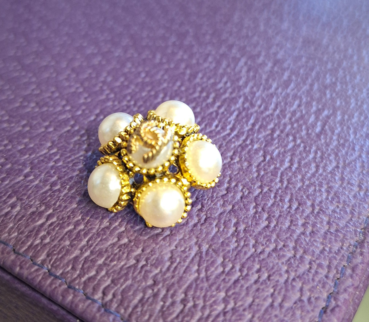 Buttons gold pearls  22 mm