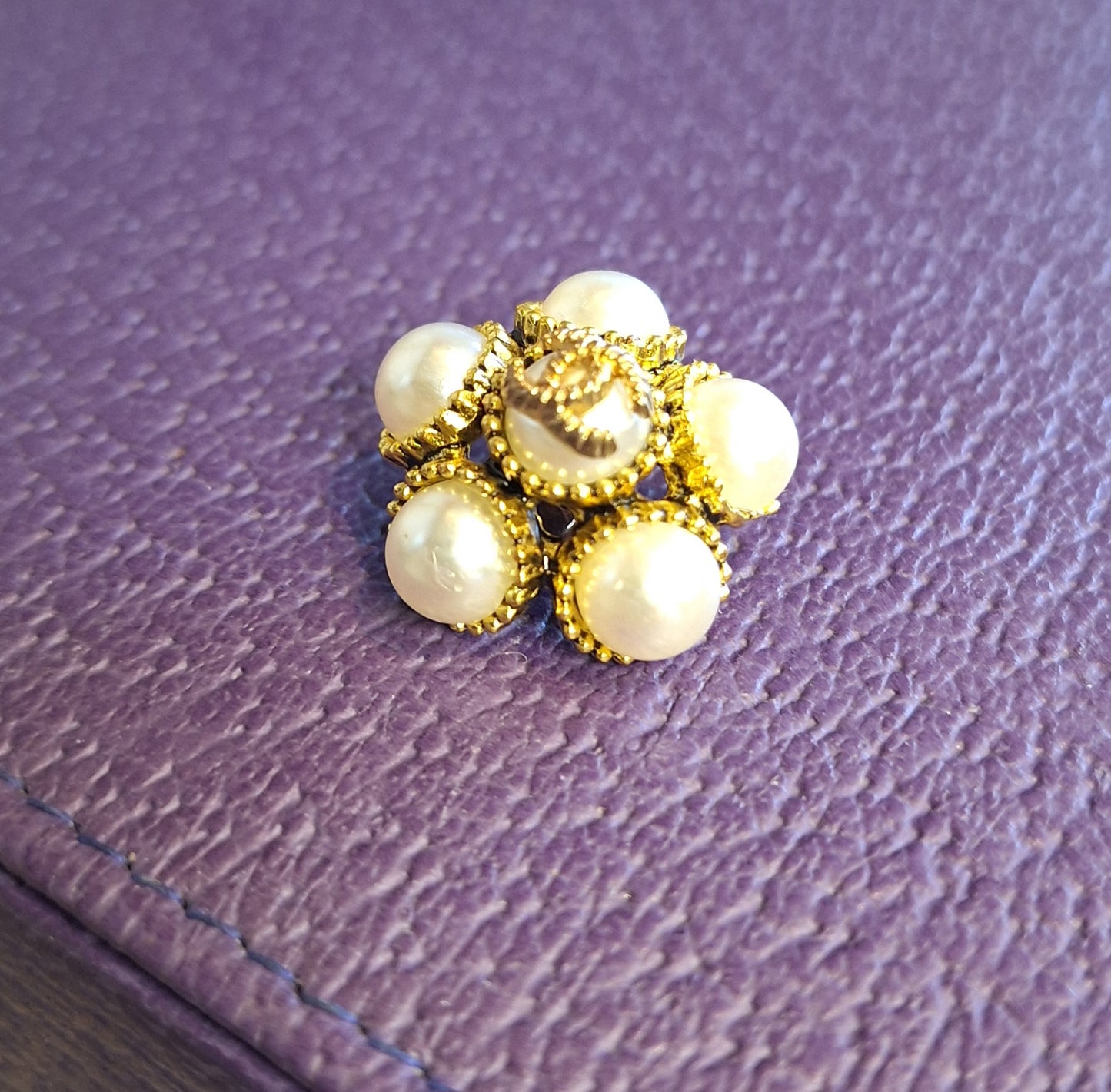 Buttons gold pearls  22 mm