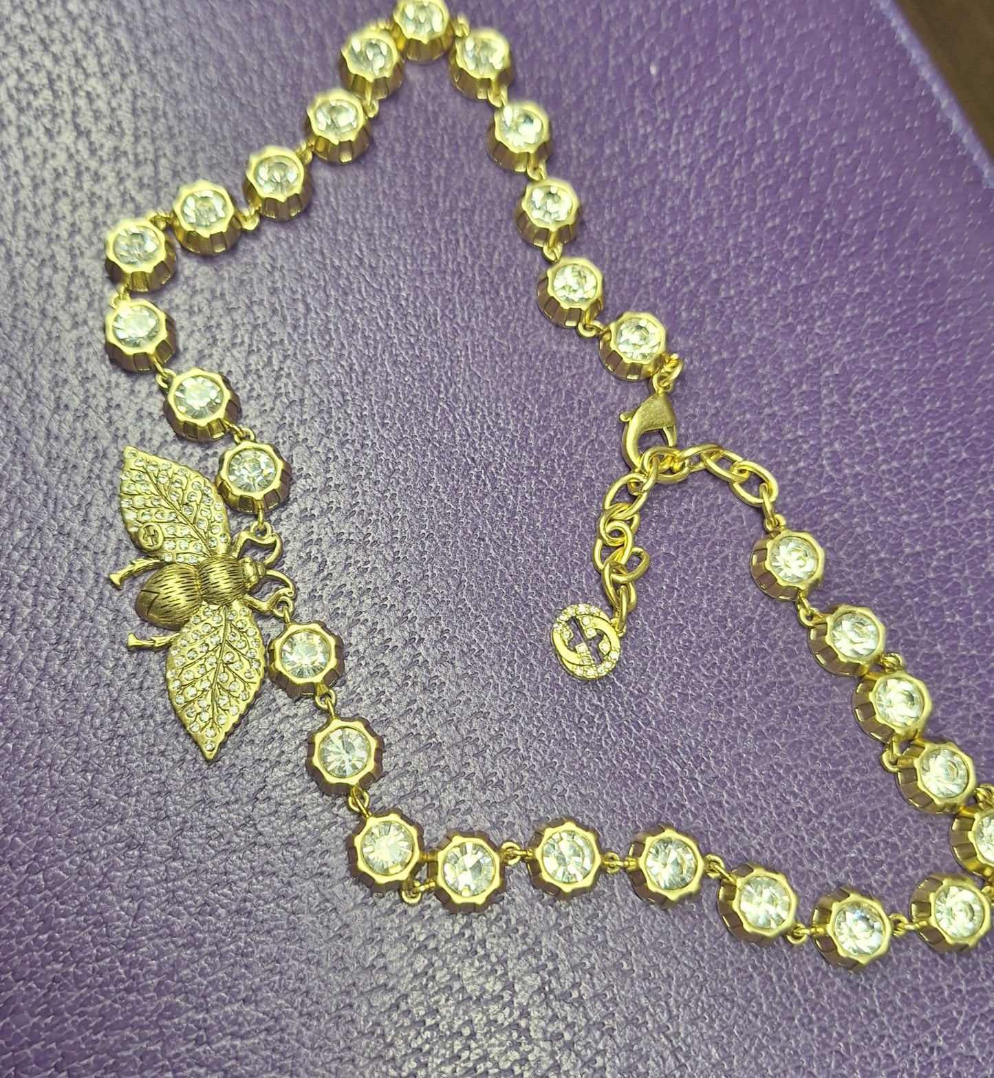 Necklace gold color. Stsmped . 38 +6 cm