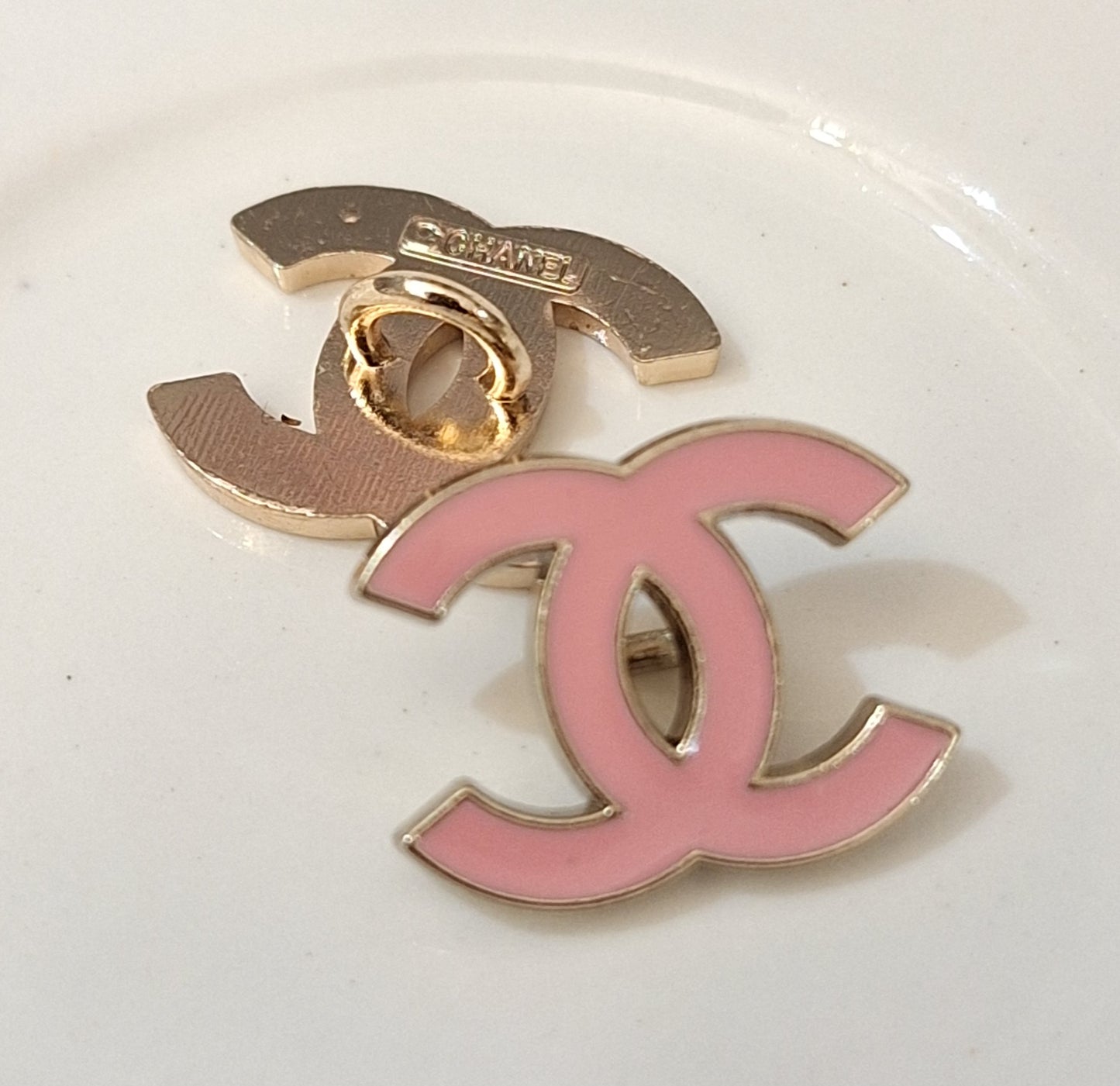 Buttons gold & pink 14/18 mm