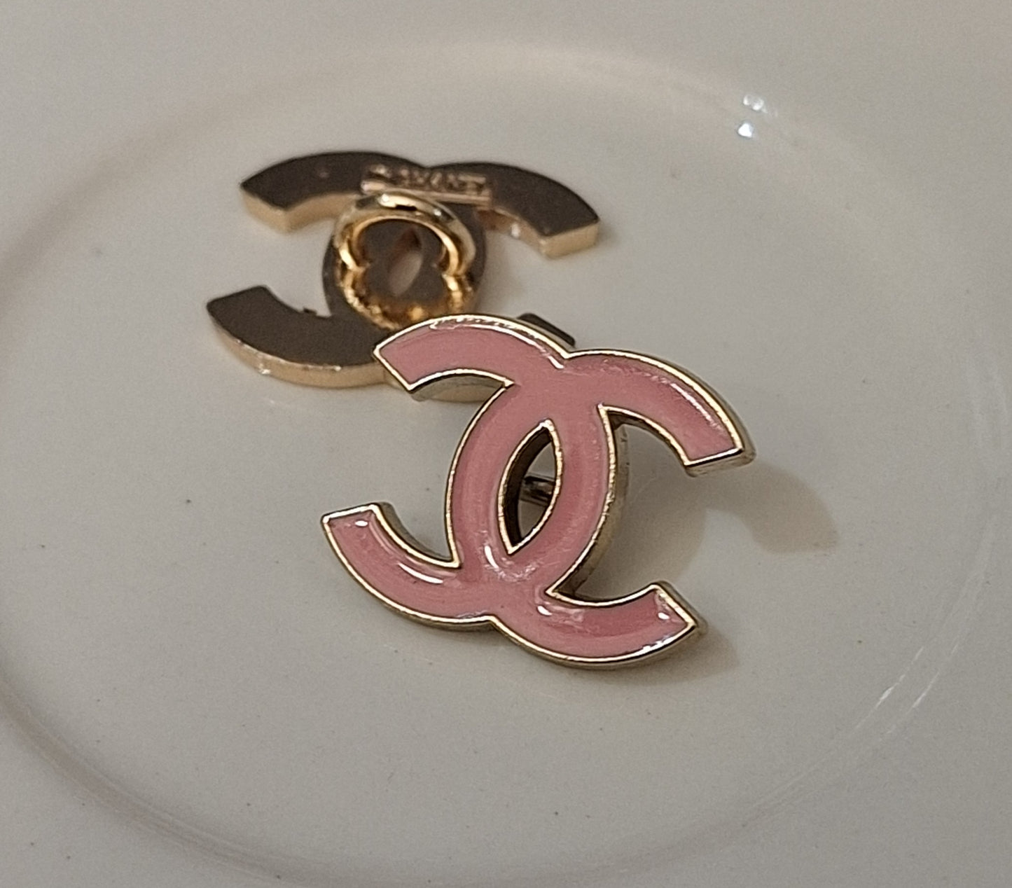 Buttons gold & pink 14/18 mm