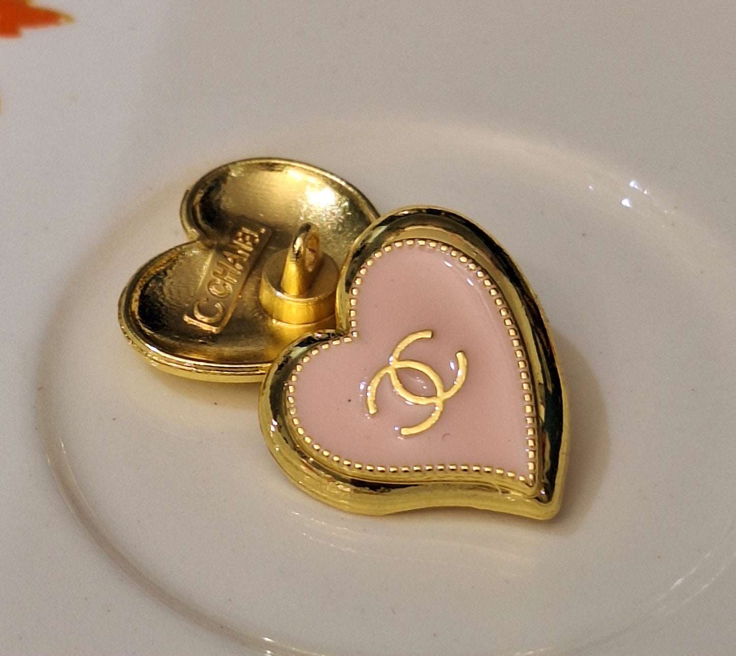 Buttons gold & pink 21/23 mm