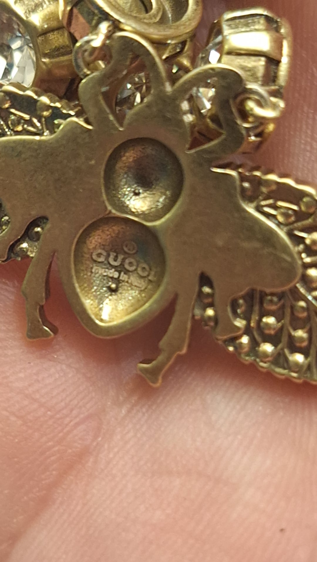 Necklace gold color. Stsmped . 38 +6 cm