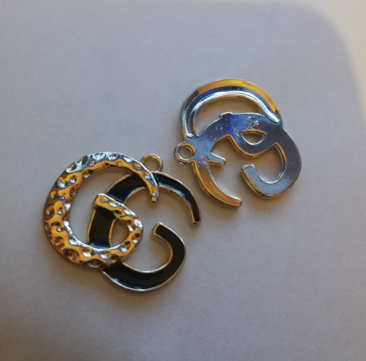 Pendants gold & black 20/22 mm