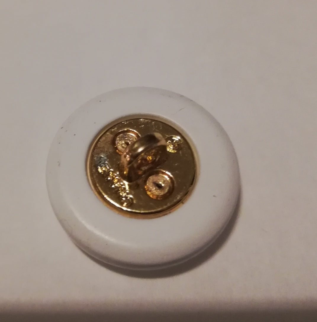 Buttons white & gold 18 mm