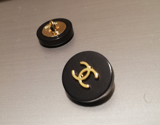 buttons 1pieces 16 mm. Black & gold