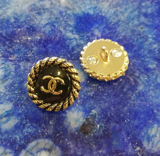 Buttons gold & black 16 mm