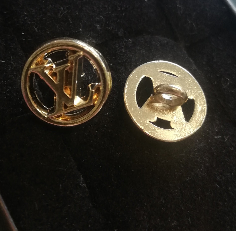 Buttons metal gold 11 mm