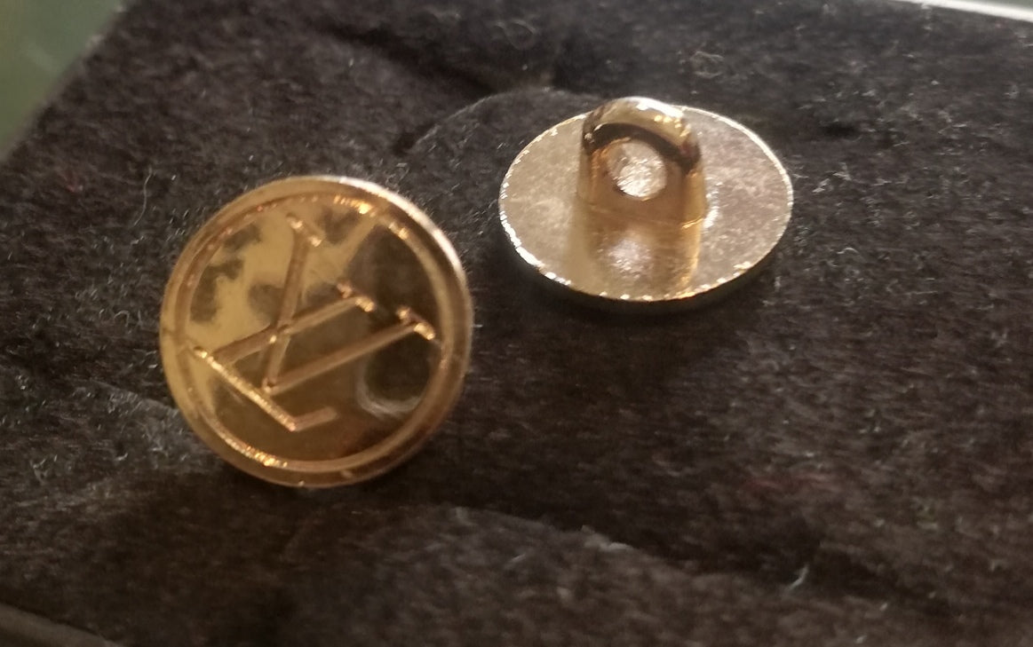 Buttons metal gold 11 mm