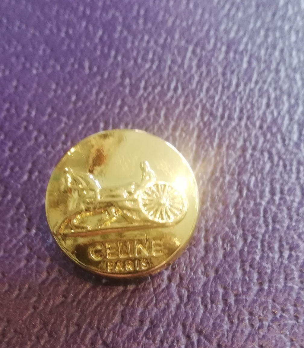 Gold buttons celine 15 mm