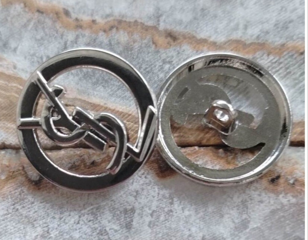 silver buttons 22 mm 0