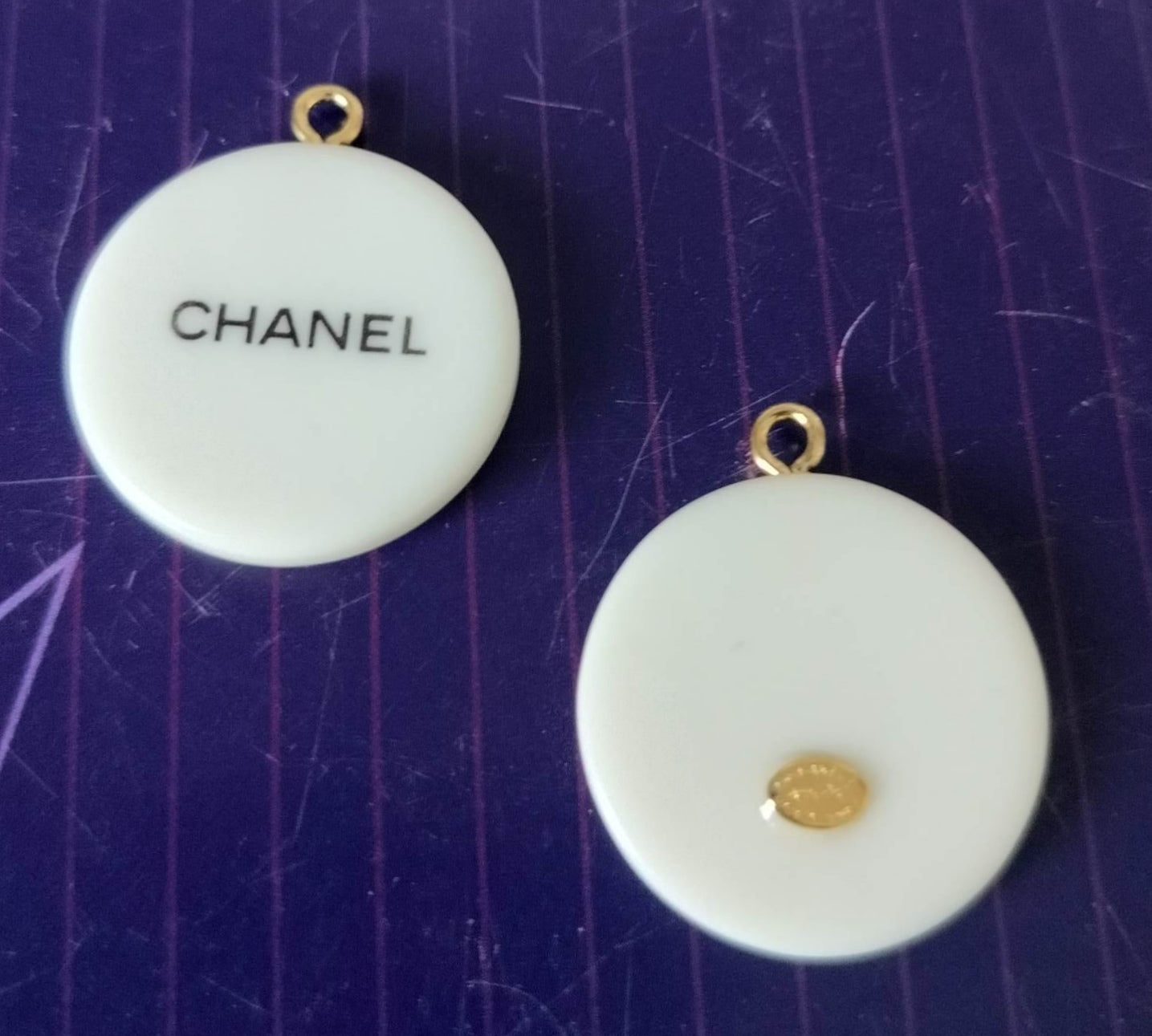 pendants white & gold 24 mm