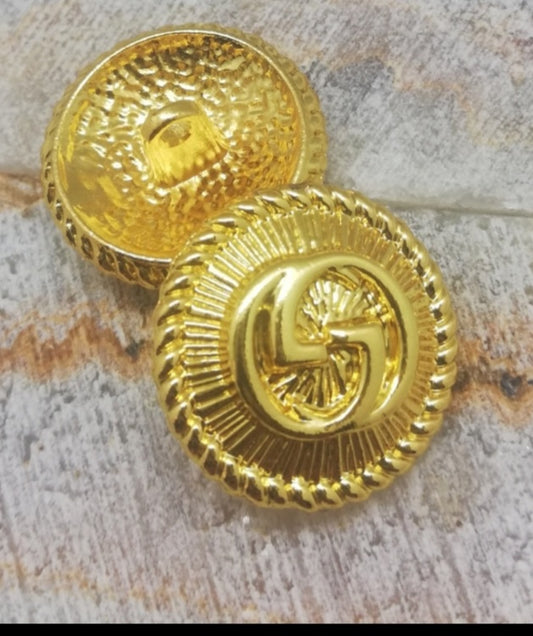 buttons gold 15 mm