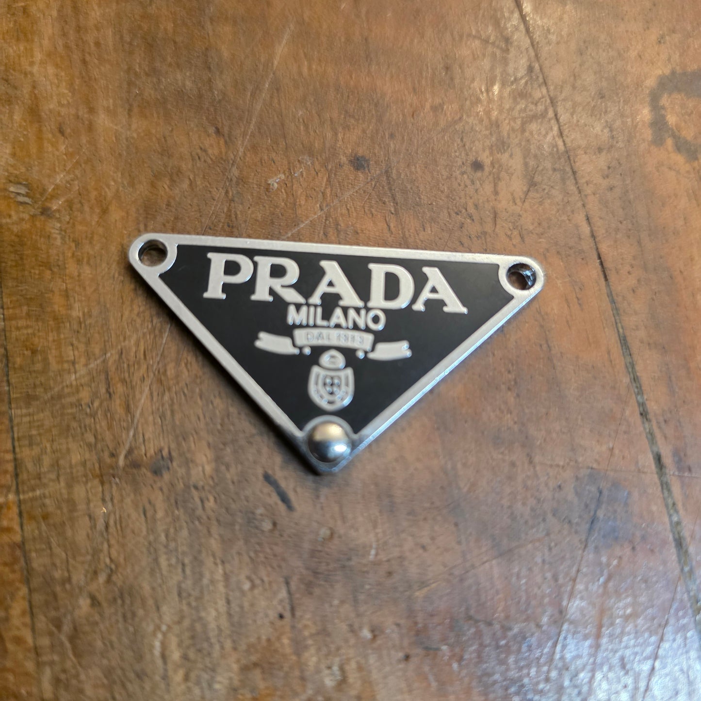 PRADA  buttons black/silver (2 hole) 43/24 mm ( 1 pieces)