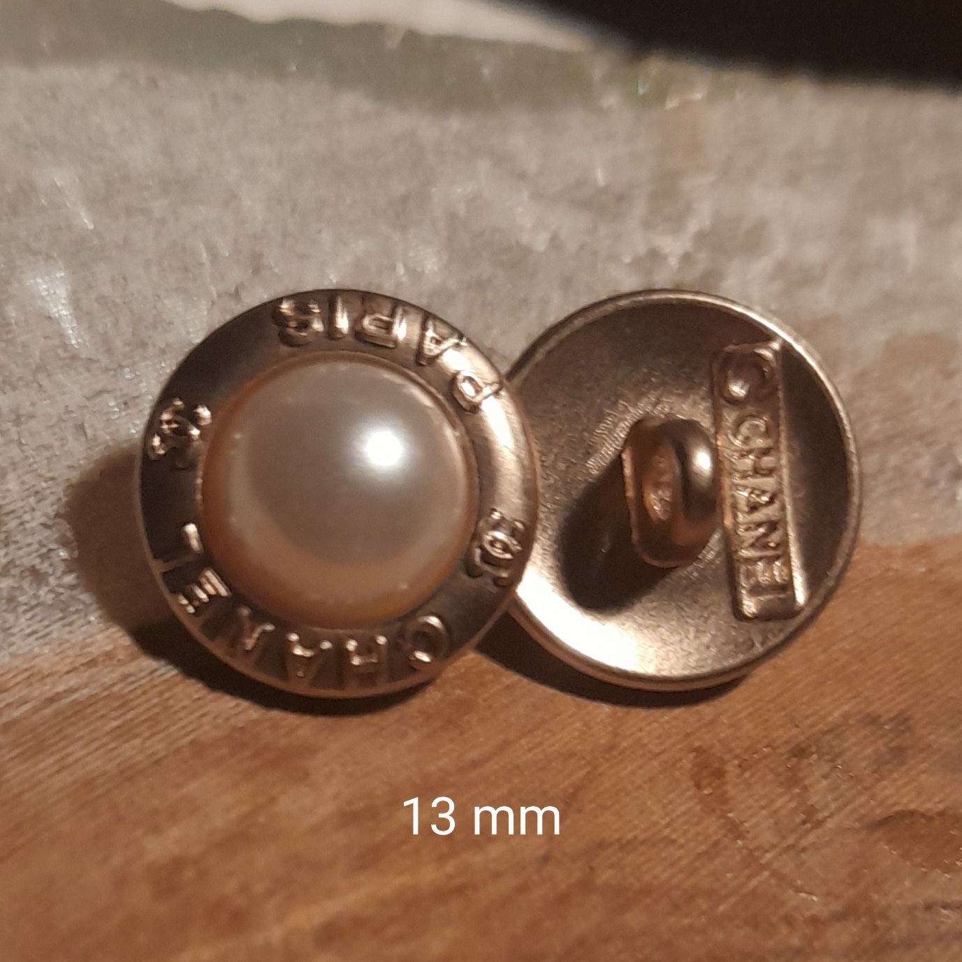 1c buttons gold&pearl 13 mm