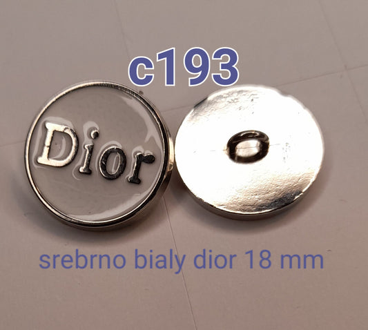 D1 buttons silver&white 20 mm