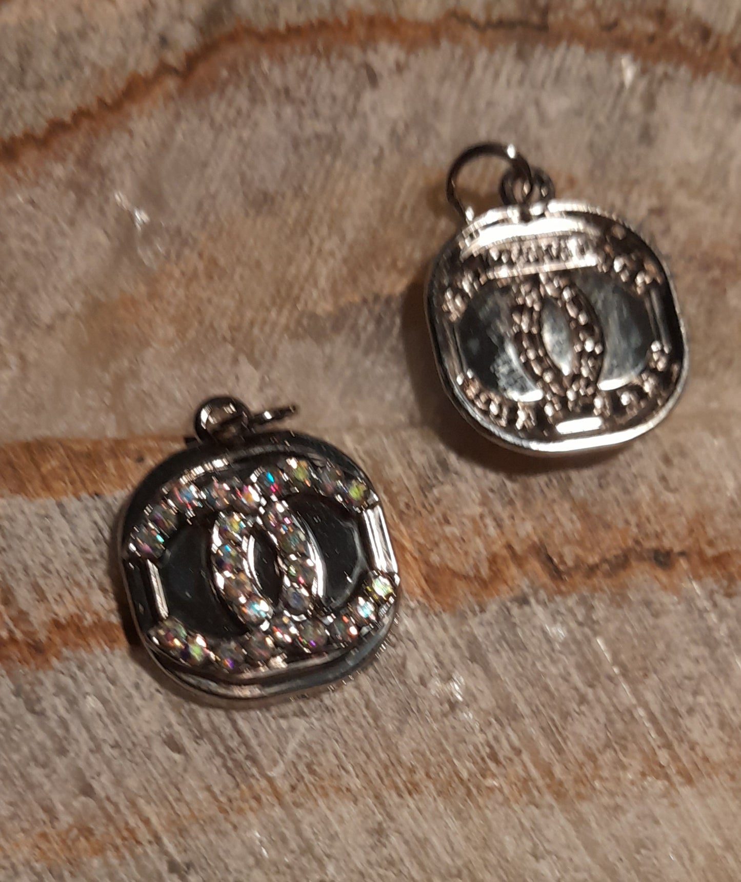 1 pendants silver & multicolor zircon 20 mm