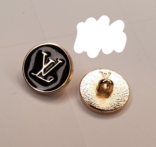 1 buttons gold&black 15 mm