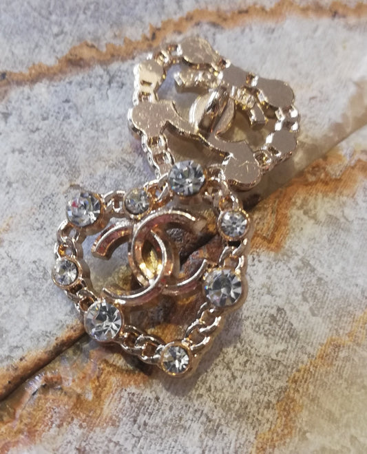 1c buttons gold&rhinestones 20/21 mm