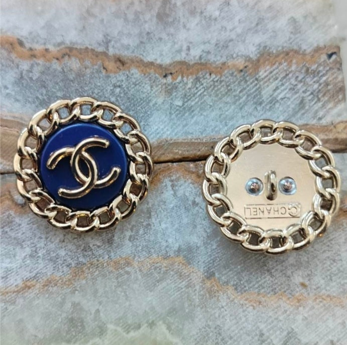 Buttons gold& blue 23 mm (1 pieces)
