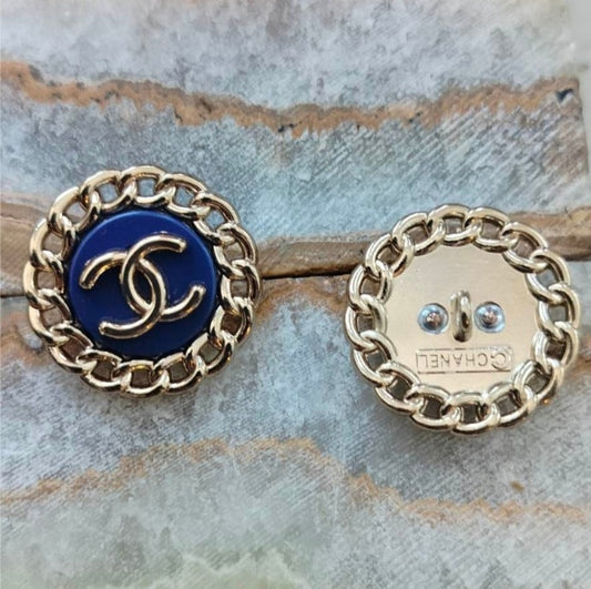 Buttons gold& blue 23 mm (1 pieces)