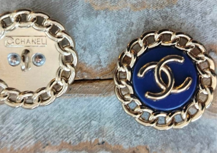 Buttons gold& blue 23 mm (1 pieces)