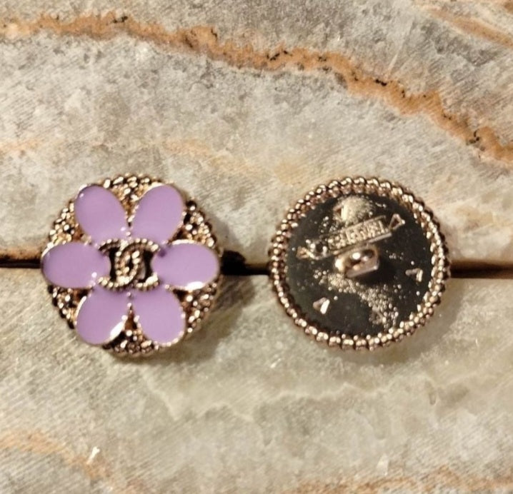 Buttons gold & heather 20 mm