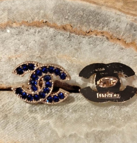 Buttons gold & blue 18/22 mm