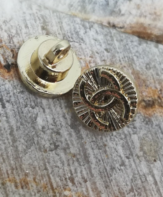 1 Buttons gold 9 mm