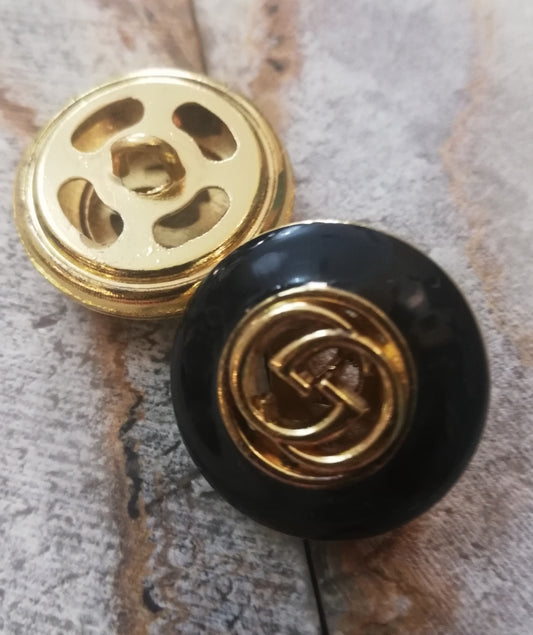 G1 buttons Gold&black 20 mm