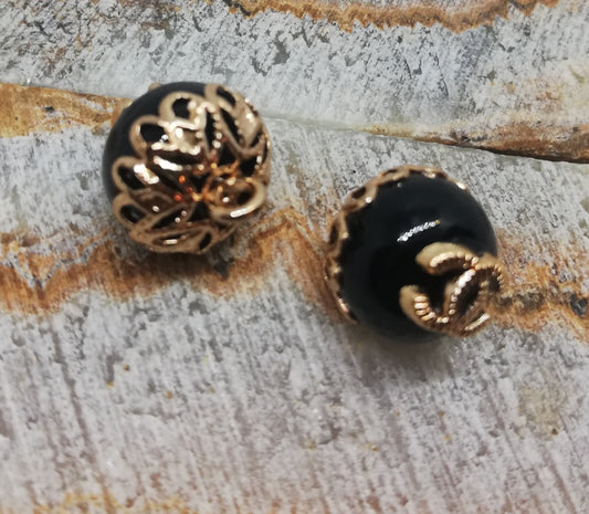 1 Buttons Gold&black 12 mm