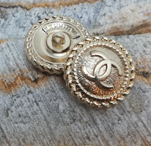 1 Buttons gold 20 mm