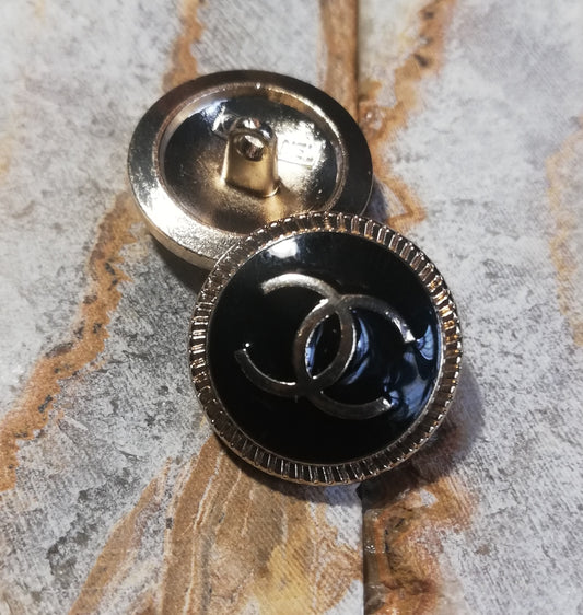 1 Buttons Gold&black 20 mm