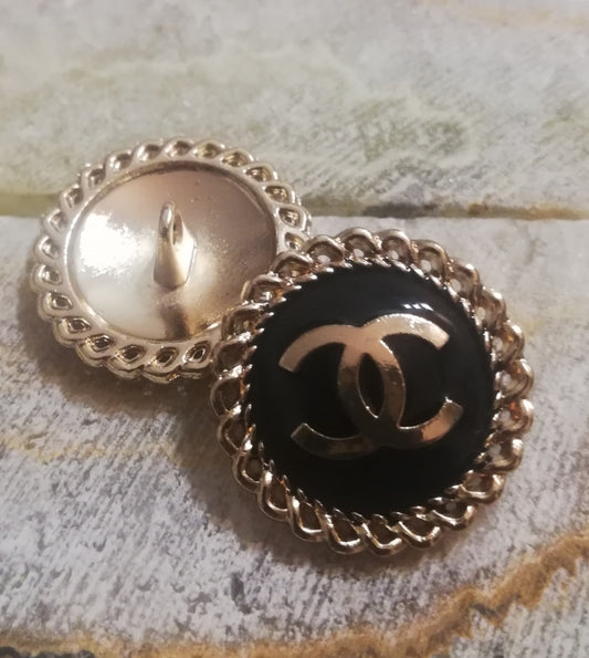 1 Buttons Gold&black 22 mm