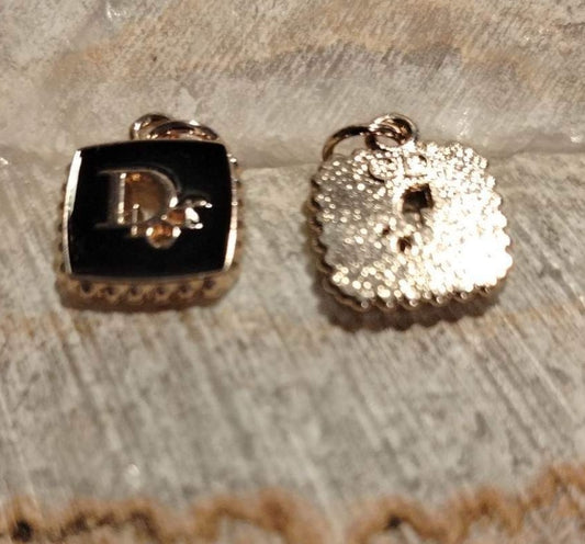 67z. Pendants dior gold & black 15 mm